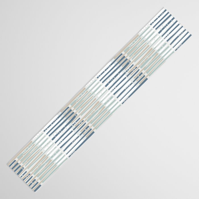 City life geometrics beams soft grey Table Runner Gallery Image 3