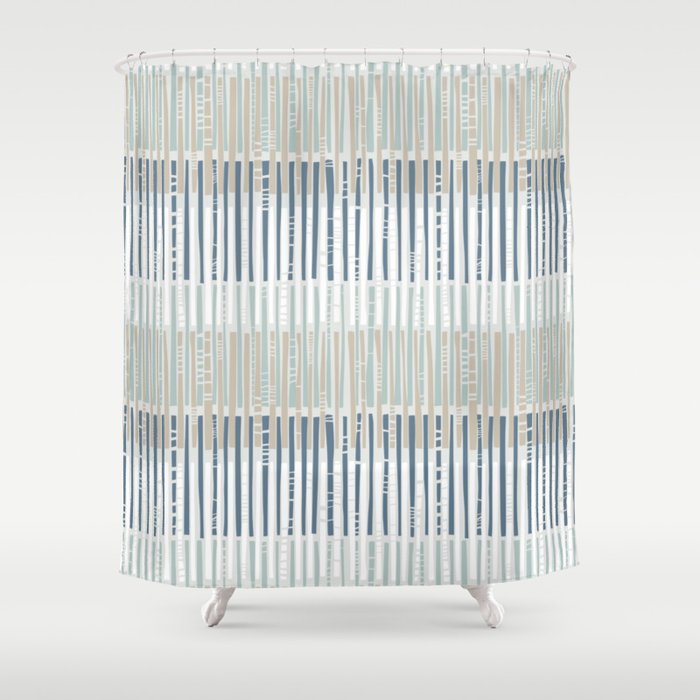 City life geometrics beams soft grey Shower Curtain Gallery Image 1