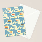 Festive Birds Blue Stationery Card Gallery Image 2