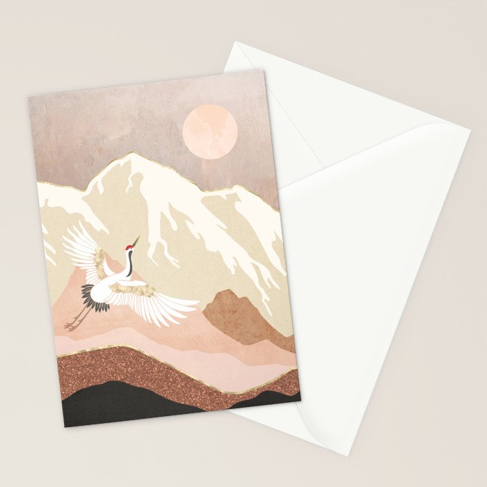 Sugar Mountain Crane Stationery Card Gallery Image 2