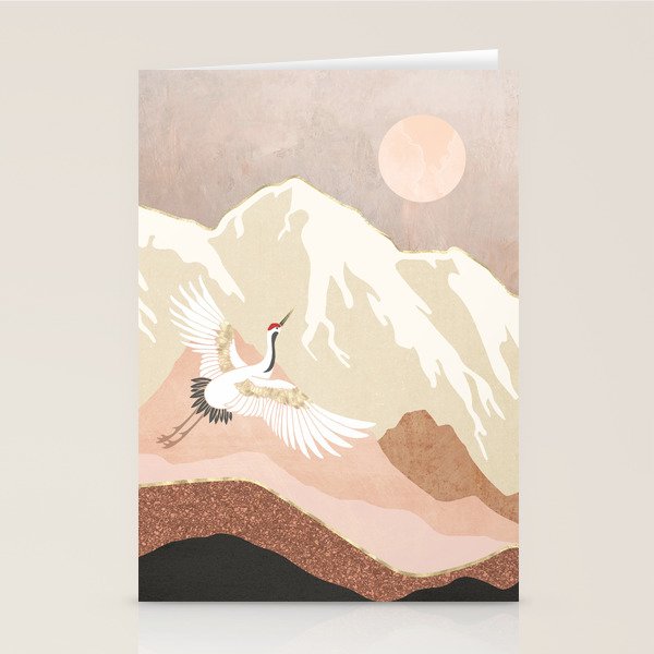 Sugar Mountain Crane Stationery Card Gallery Image 1