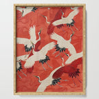 Red Cranesin Kimono Serving Tray Gallery Image 1