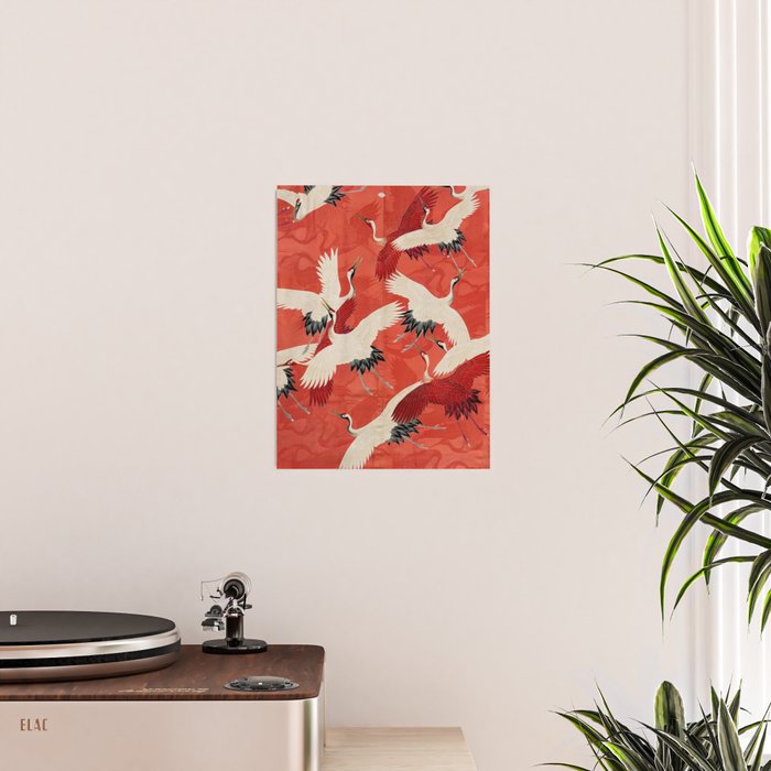 Red Cranesin Kimono Poster Gallery Image 2