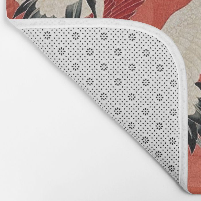 Red Cranesin Kimono Bath Mat Gallery Image 2