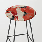Red Cranesin Kimono Stool Gallery Image 2