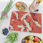 Red Cranesin Kimono Cutting Board Gallery Image 2