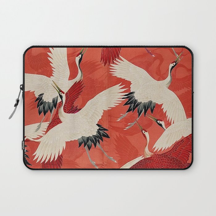 Red Cranesin Kimono Laptop Sleeve Gallery Image 1