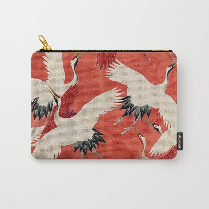 Red Cranesin Kimono Carry All Pouch Gallery Image 1