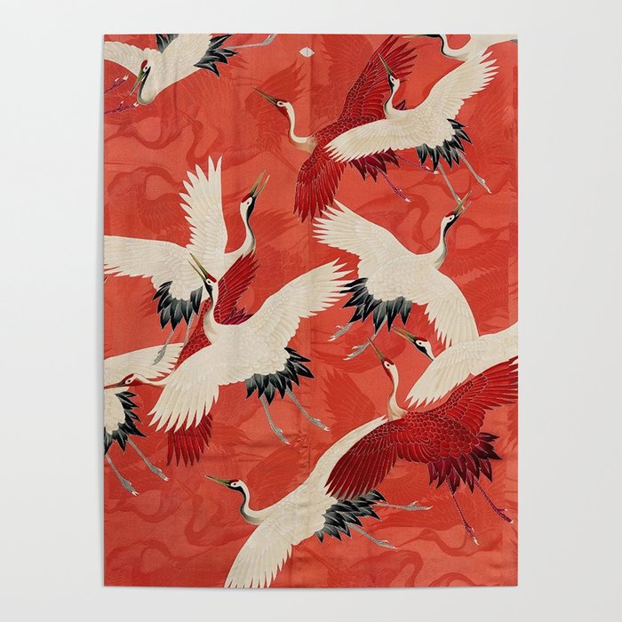 Red Cranesin Kimono Poster Gallery Image 4