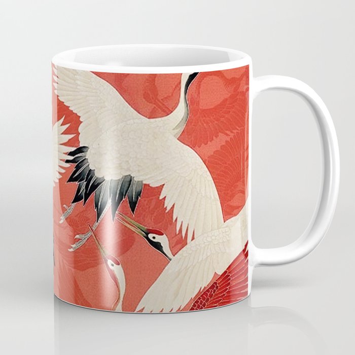 Red Cranesin Kimono Coffee Mug Gallery Image 1