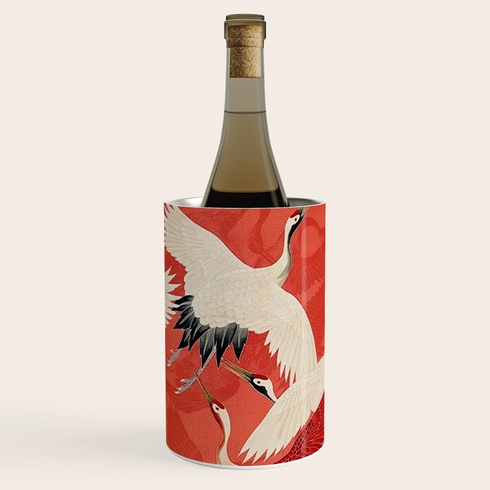 Red Cranesin Kimono Wine Chiller Gallery Image 3