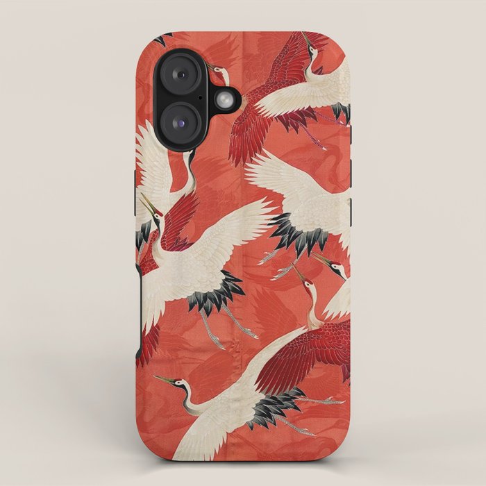 Red Cranesin Kimono Iphone Case