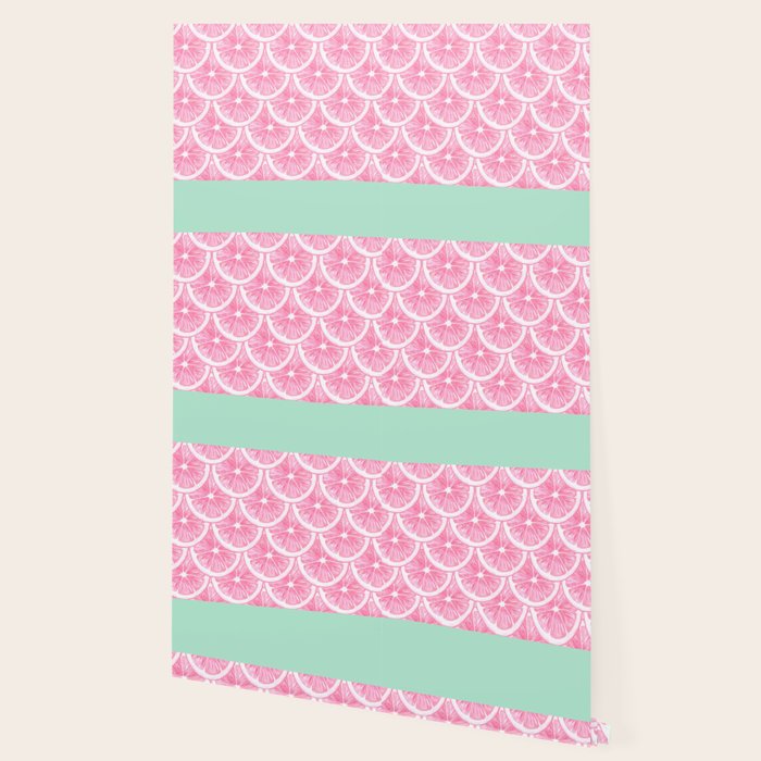 Zesty splice - pink grapefruit Wallpaper Gallery Image 2