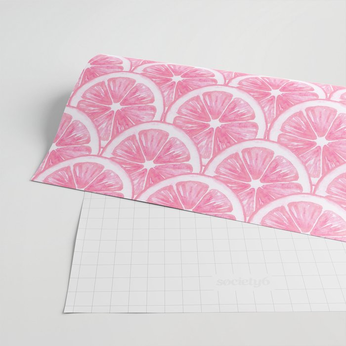 Zesty splice - pink grapefruit Wrapping Paper Gallery Image 2