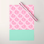 Zesty splice - pink grapefruit Wrapping Paper Gallery Image 1