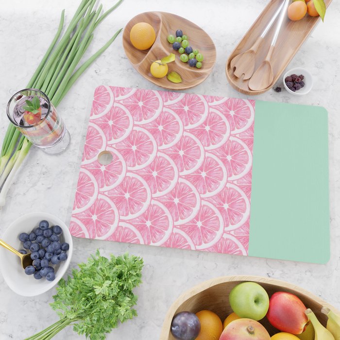 Zesty splice - pink grapefruit Cutting Board Gallery Image 2