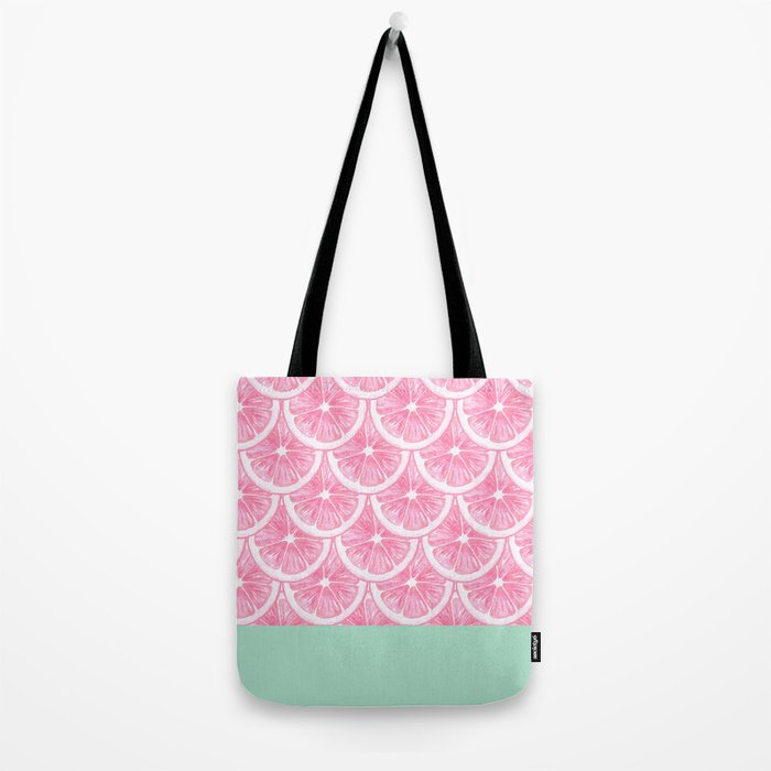 Zesty splice - pink grapefruit Tote Bag Gallery Image 2