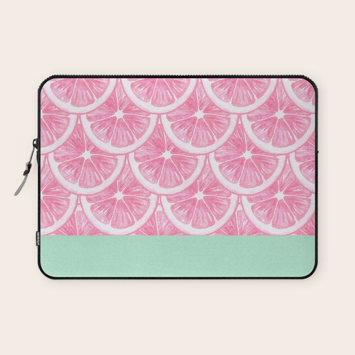 Zesty splice - pink grapefruit Laptop Sleeve Gallery Image 1