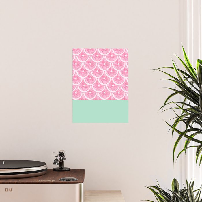Zesty splice - pink grapefruit Poster Gallery Image 2