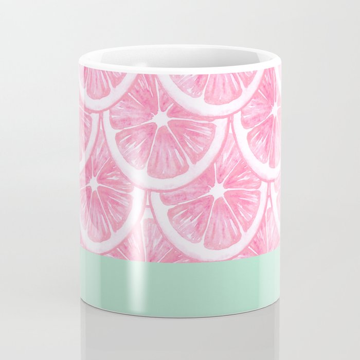 Zesty splice - pink grapefruit Coffee Mug Gallery Image 4