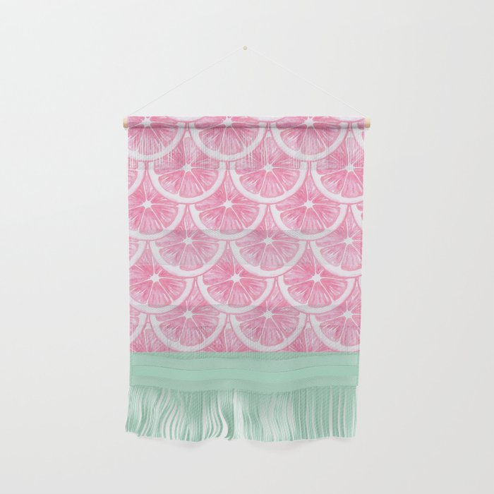Zesty splice - pink grapefruit Wall Hanging Gallery Image 1