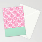Zesty splice - pink grapefruit Stationery Card Gallery Image 2