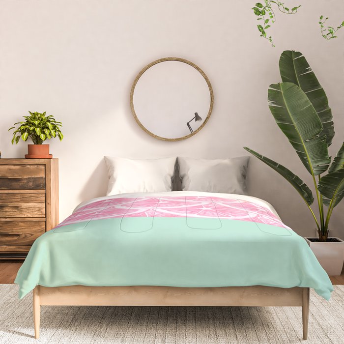 Zesty splice - pink grapefruit Comforter Gallery Image 3