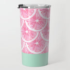 Zesty splice - pink grapefruit Travel Mug Gallery Image 3