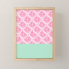 Zesty splice - pink grapefruit Mini Art Print Gallery Image 1