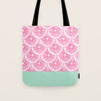 Zesty splice - pink grapefruit Tote Bag Gallery Image 1