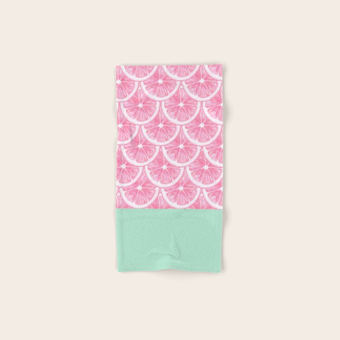 Zesty splice - pink grapefruit Towels Gallery Image 1