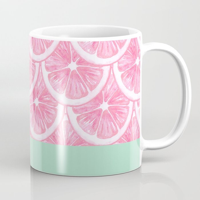 Zesty splice - pink grapefruit Coffee Mug Gallery Image 1