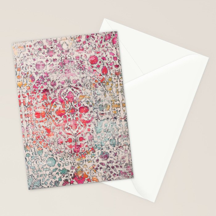 N258 - Vintage Glam Farmhouse Boho Traditional Floral Moroccan Style Stationery Card Gallery Image 2