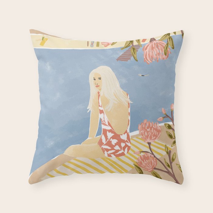 Summer Hiding Throw Pillow Gallery Image 6