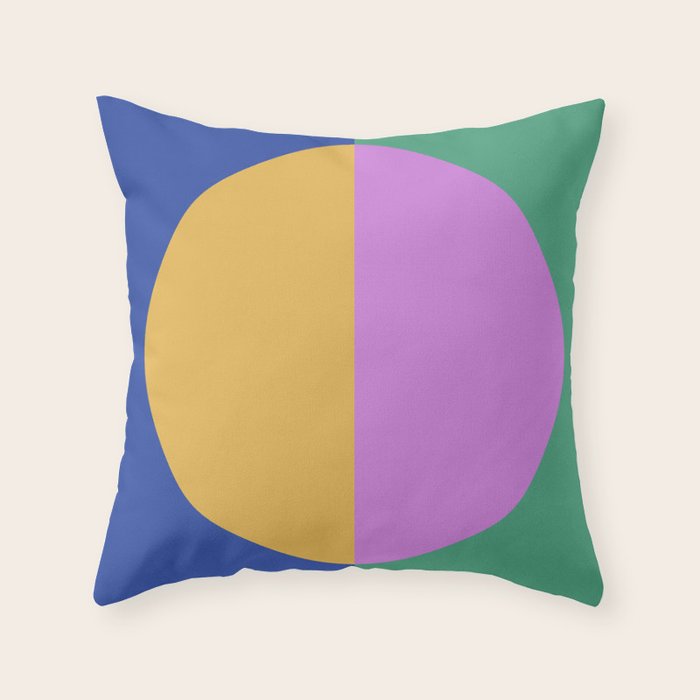 Color Block Abstract III Throw Pillow Gallery Image 1