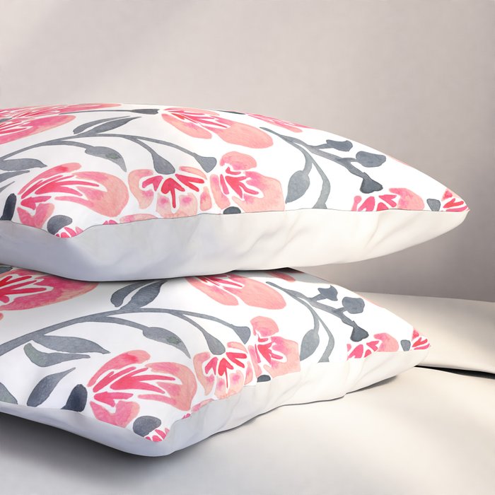 Cherry Blossoms - Pink & Black Palette Pillow Sham Gallery Image 3
