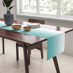 Light Teal Gradient Table Runner Gallery Image 2