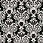 Celestial Unicorn Damask Cream & Black Coffee Mug Gallery Image 2