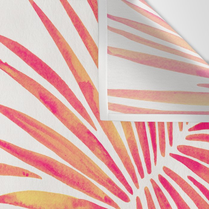 Tropical Fan Palm - Pink Palette Wall Tapestry Gallery Image 3