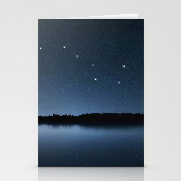 Big Dipper, Ursa Major star constellation, Night sky, Cluster of stars, Deep space Stationery Card Gallery Image 2