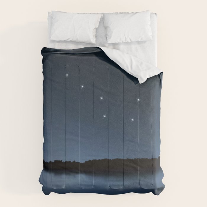 Big Dipper, Ursa Major star constellation, Night sky, Cluster of stars, Deep space Comforter Gallery Image 1