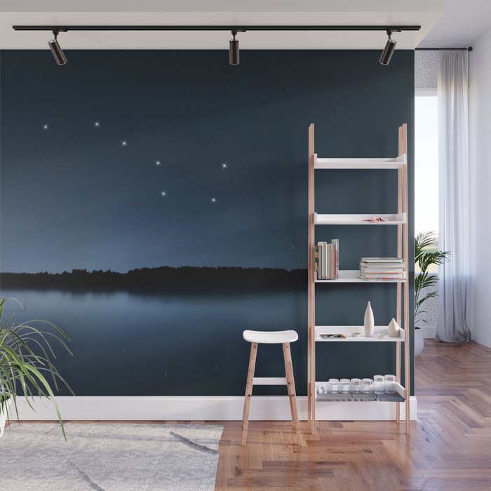 Big Dipper, Ursa Major star constellation, Night sky, Cluster of stars, Deep space Wall Mural Gallery Image 1