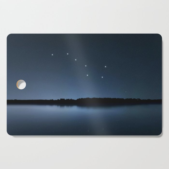 Big Dipper, Ursa Major star constellation, Night sky, Cluster of stars, Deep space Cutting Board Gallery Image 1