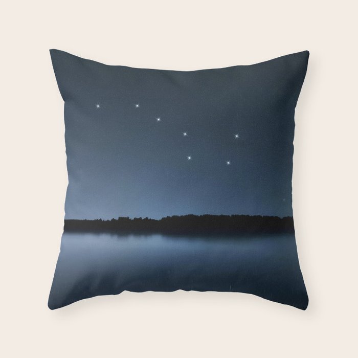Big Dipper, Ursa Major star constellation, Night sky, Cluster of stars, Deep space Throw Pillow Gallery Image 6