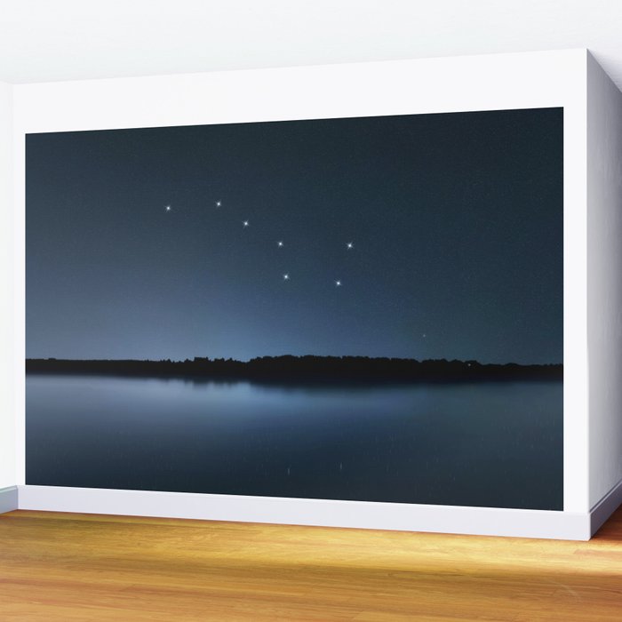 Big Dipper, Ursa Major star constellation, Night sky, Cluster of stars, Deep space Wall Mural Gallery Image 2