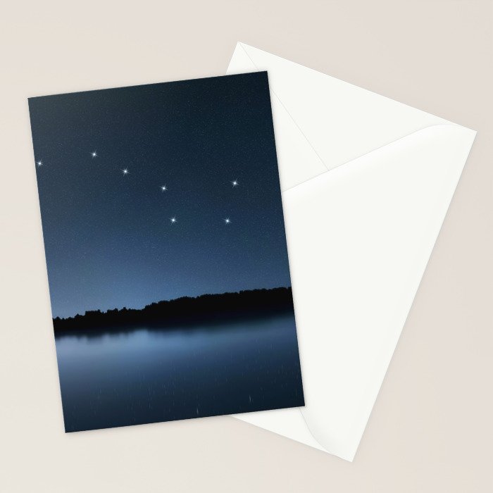 Big Dipper, Ursa Major star constellation, Night sky, Cluster of stars, Deep space Stationery Card Gallery Image 2