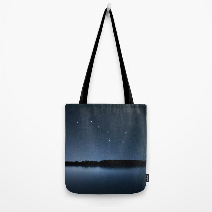 Big Dipper, Ursa Major star constellation, Night sky, Cluster of stars, Deep space Tote Bag Gallery Image 2