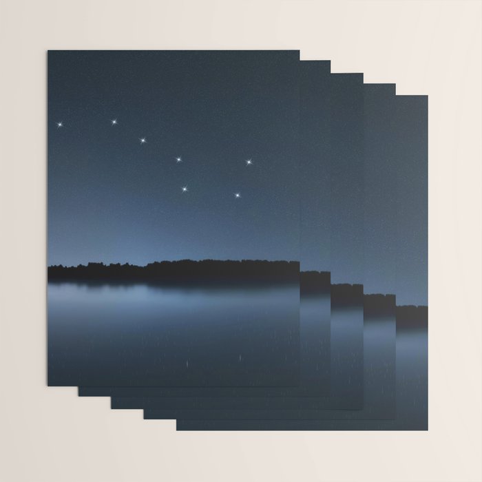 Big Dipper, Ursa Major star constellation, Night sky, Cluster of stars, Deep space Wrapping Paper Gallery Image 3