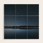 Big Dipper, Ursa Major star constellation, Night sky, Cluster of stars, Deep space Wood Wall Art Gallery Image 1