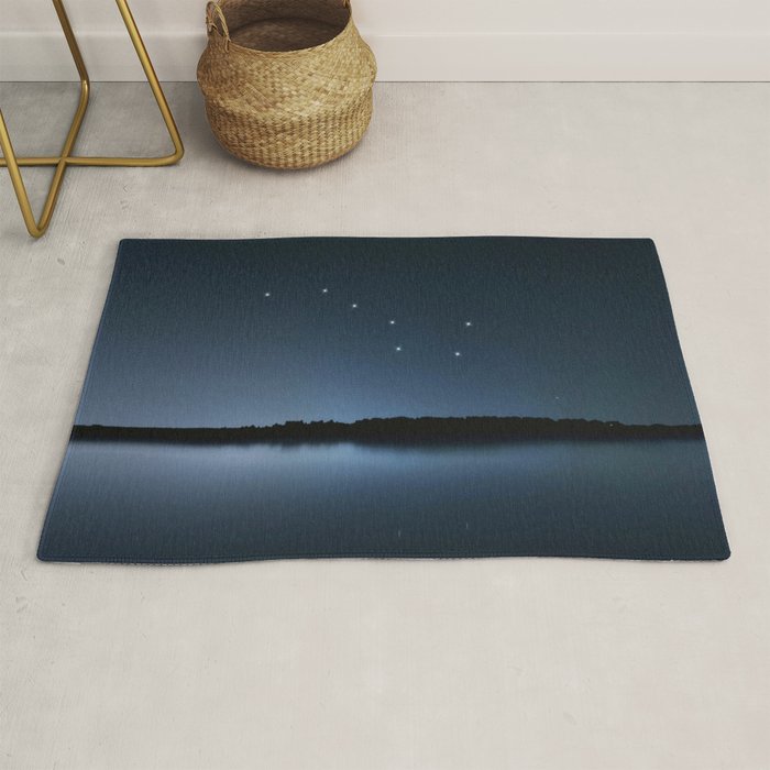 Big Dipper, Ursa Major star constellation, Night sky, Cluster of stars, Deep space Rug Gallery Image 1